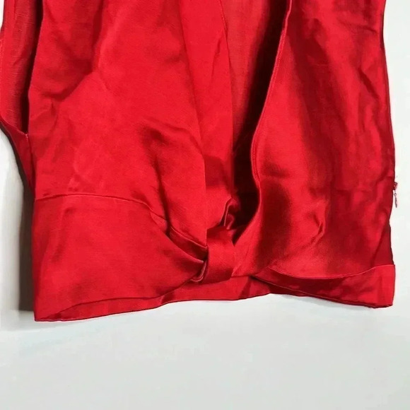 Zara KNOTTED SATIN EFFECT TOP - Picture 6 of 9